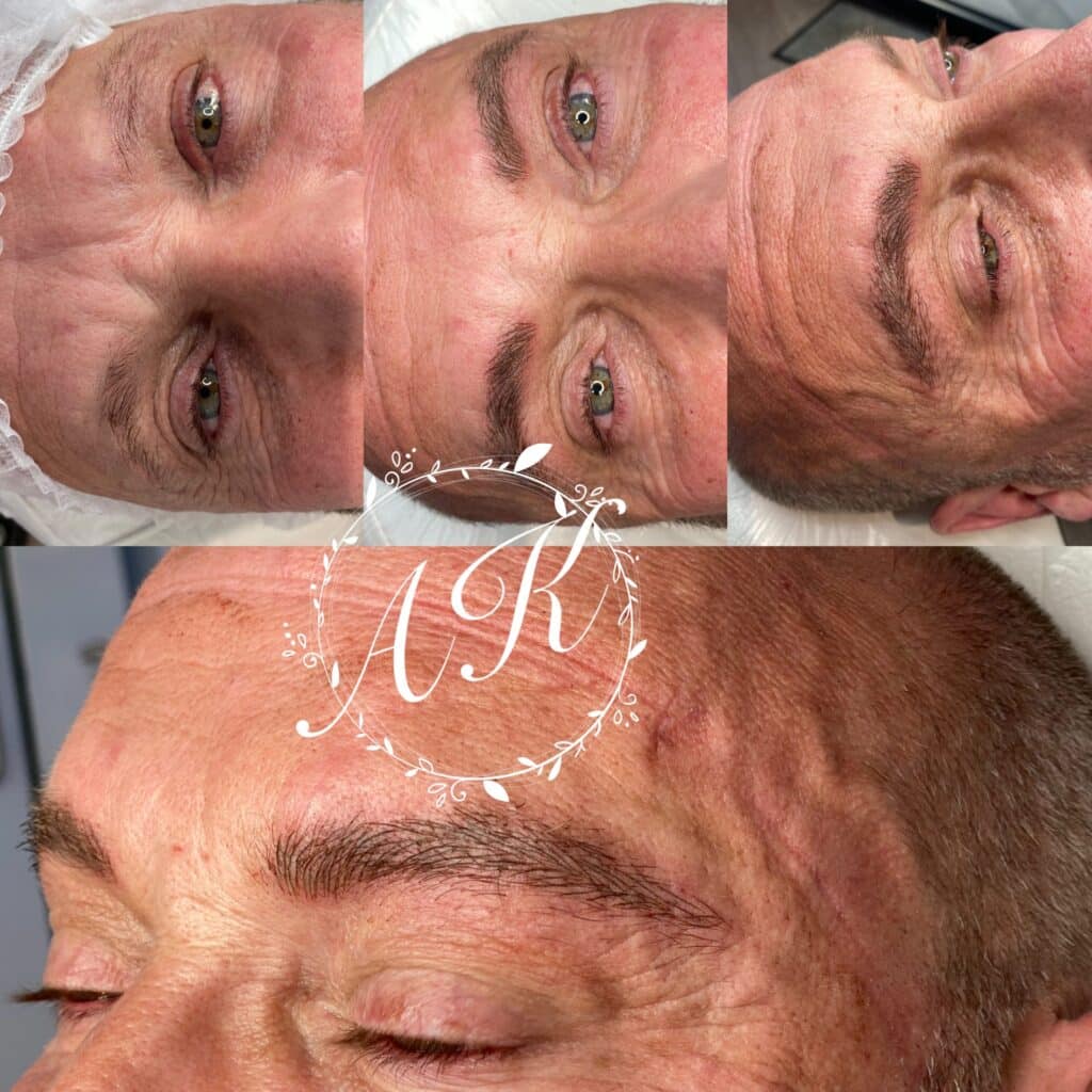 Microblading for men: Before and after photo