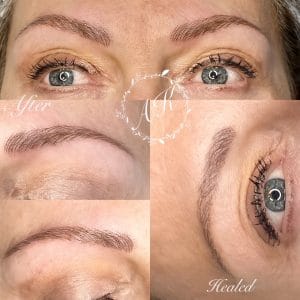 Healed microblading