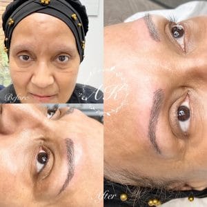 Microblading on mature skin