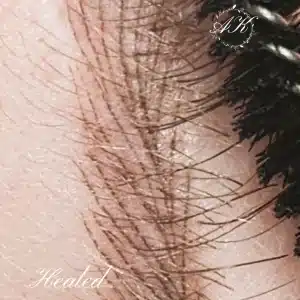 Healed microblading
