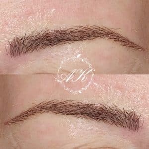 Microblading on mature skin
