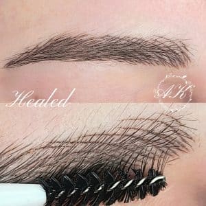 Healed microblading